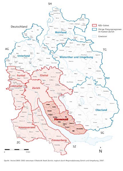 Zürcher Planungsgruppe Pfannenstil ZPP ist innerhalb der kantonalen Raumplanung zuständig für die Region rechts des Zürichsees